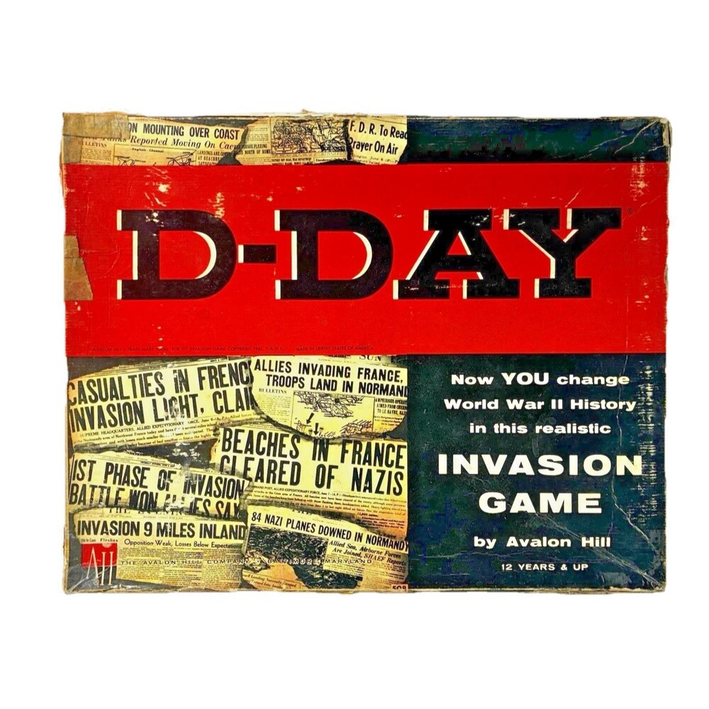 D-Day Invasion Board Game Vintage 1961 Avalon Hill